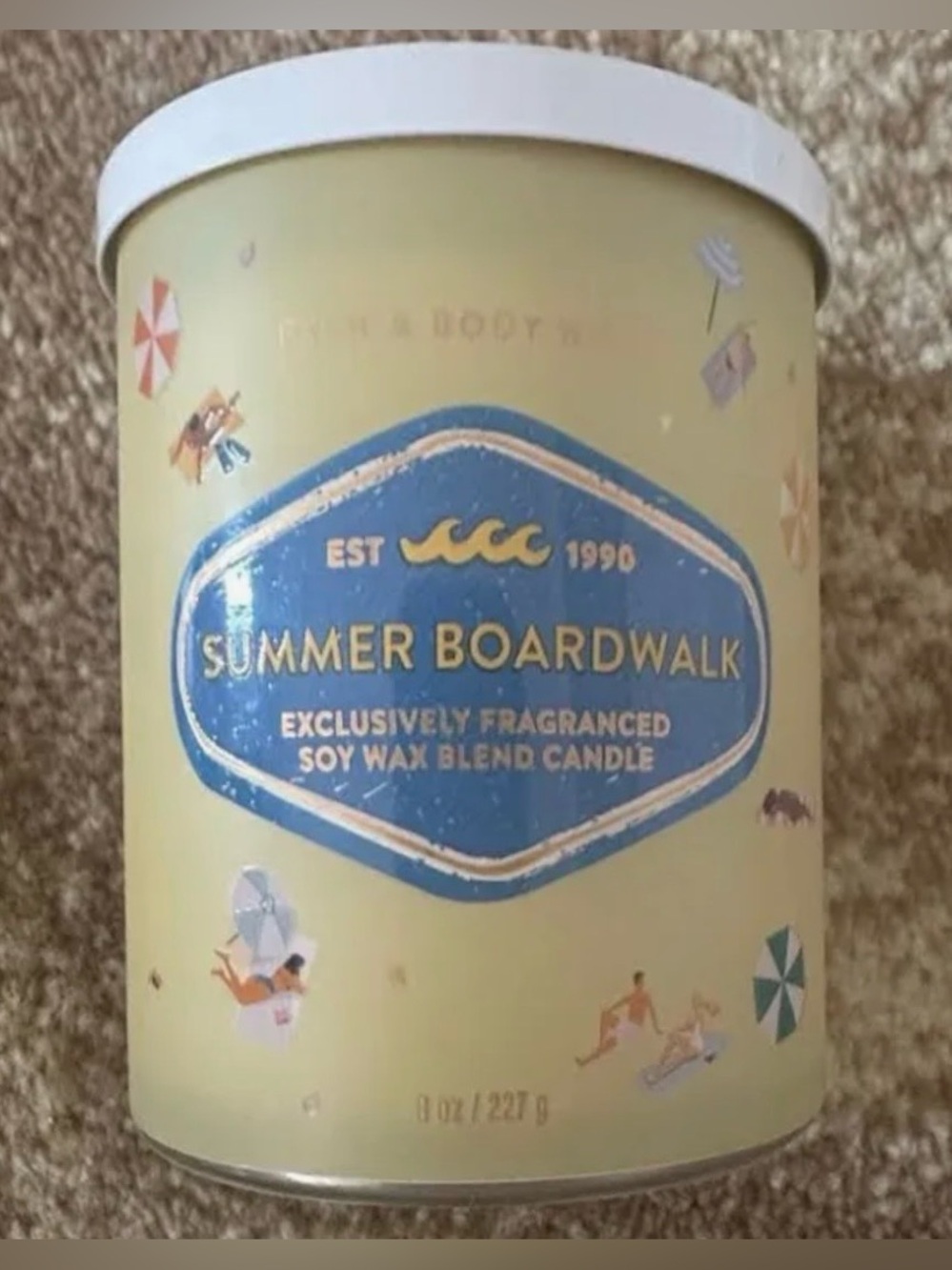 Bath & Body Works Summer Boardwalk Candle - 1 Wick NEW